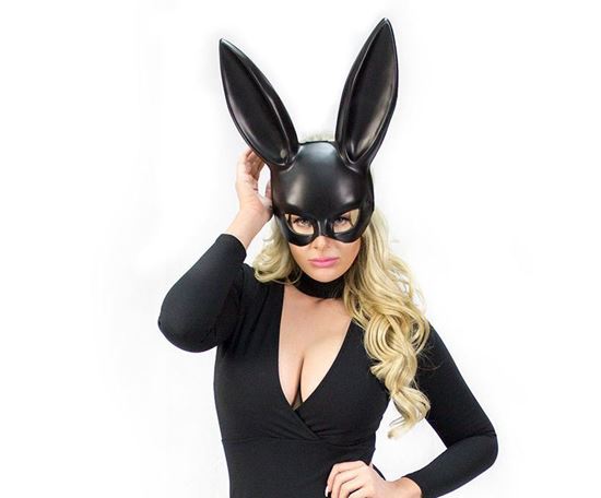Black bunny rabbit face mask