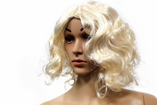 Picture of Short Curly Blonde Halloween Costume Wig