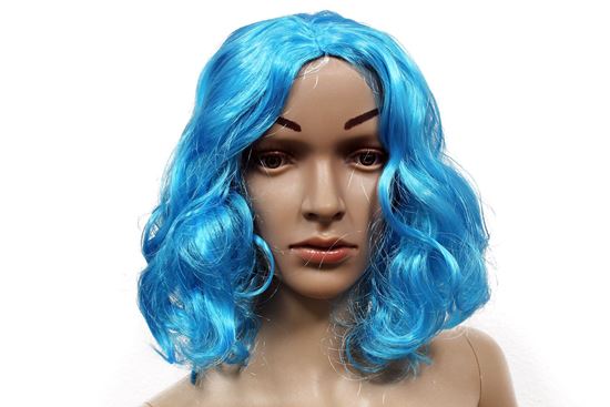 Picture of Short Curly Blue Costume Wig