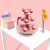 Pink 3 tier cupcake stand